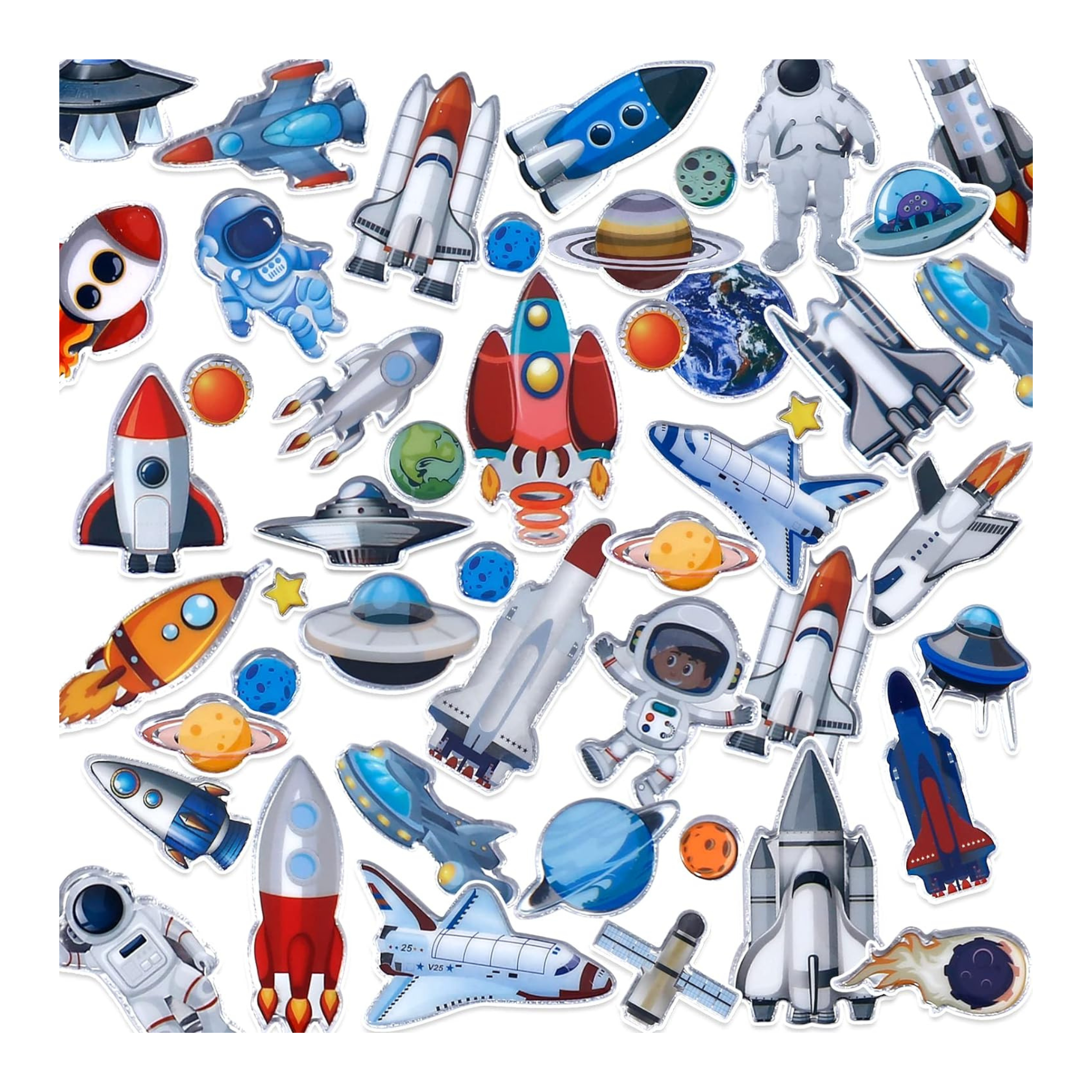 Space 3D Stickers for Kids and Toddlers