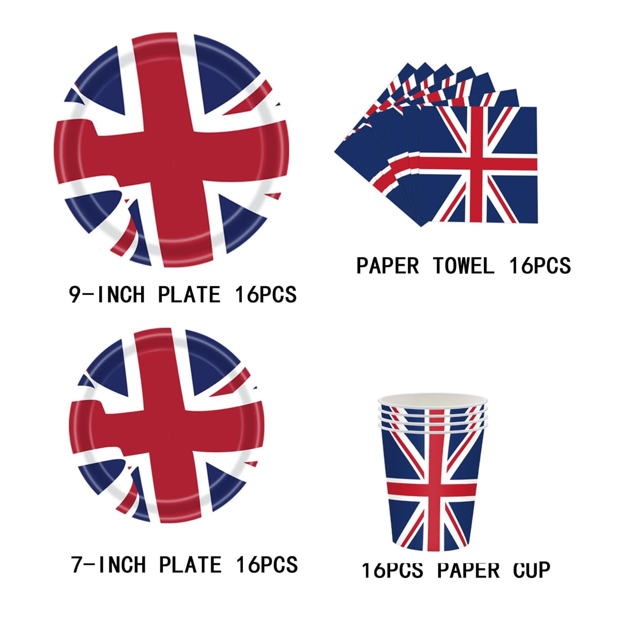 British Flag Theme Tableware Set