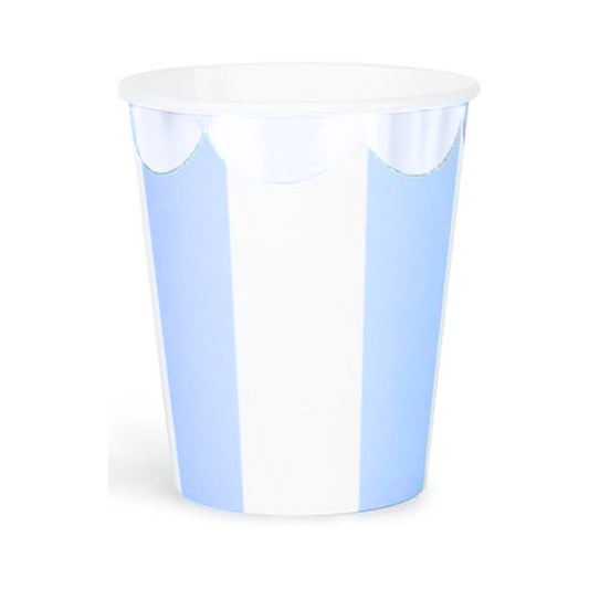 Carousel Stripe Party Theme Paper Cups Set (Blue)