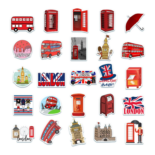 London Style Decorative cupcake toppers