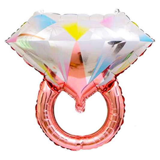 Rose Gold Diamond Ring Balloons