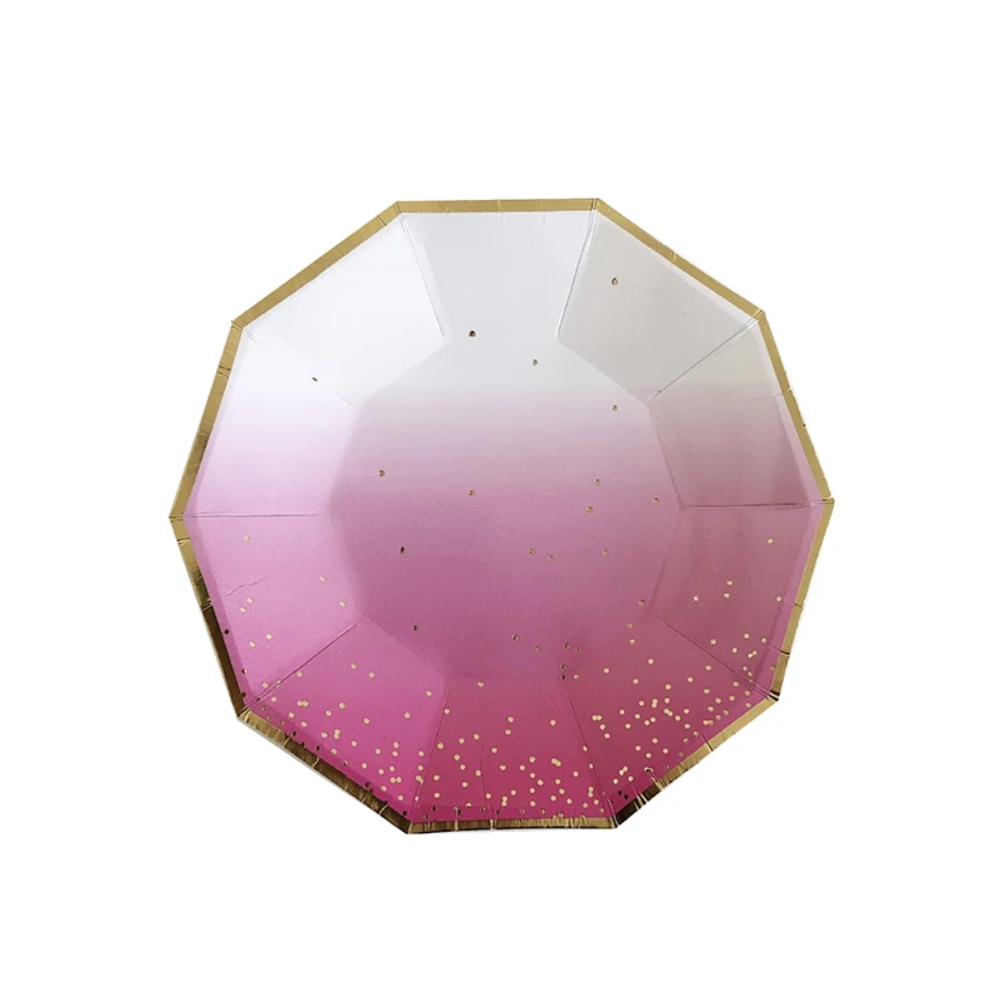 Pink Ombre with Gold Foil Dots Tableware Set