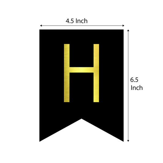 Black Happy Birthday Garland