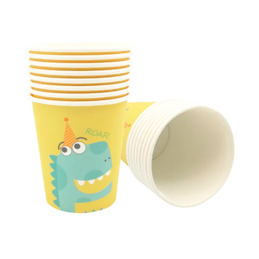 Dino Theme Birthday Party Paper Cups Set