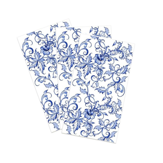 Blue White Chinoiserie Paper Napkins Set (Rectangular)