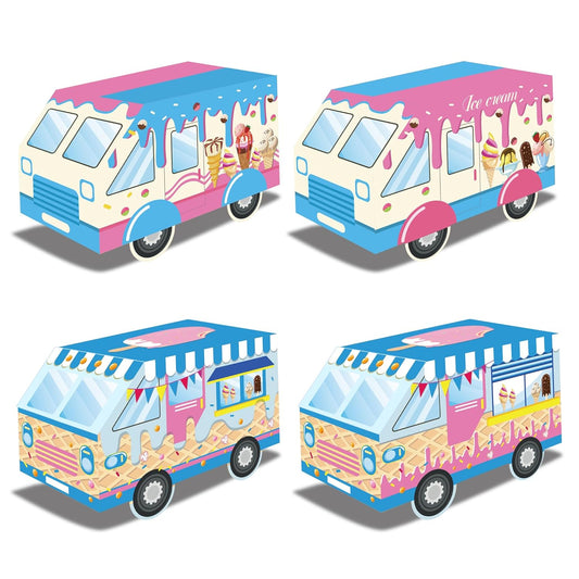 Ice Cream Truck-shaped Party Treat Boxes Set