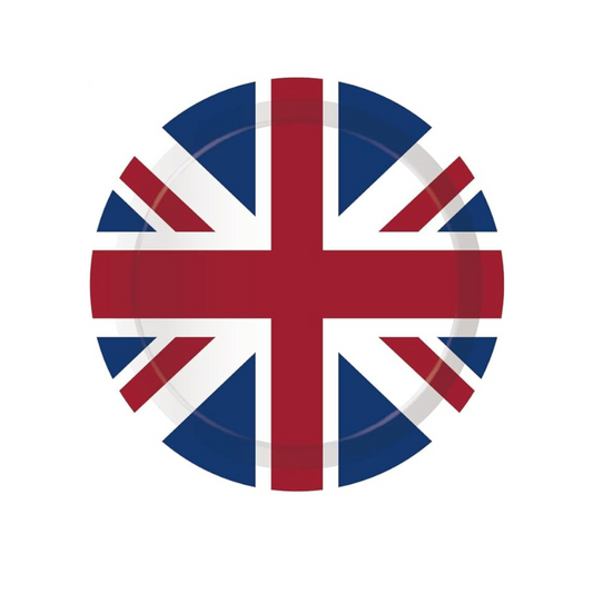 London Theme 9 Inch Paper Plates Set
