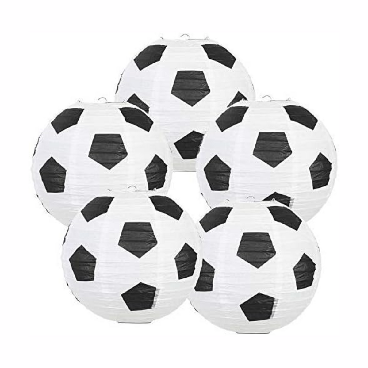 Decorative Soccer Ball Paper Lanterns Set