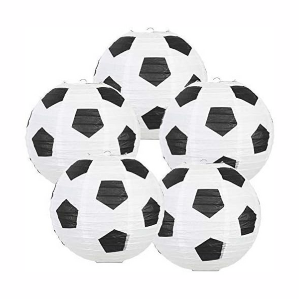 Decorative Soccer Ball Paper Lanterns Set