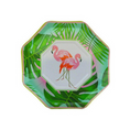 Load image into Gallery viewer, Flamingo Theme Green Print Plates Set
