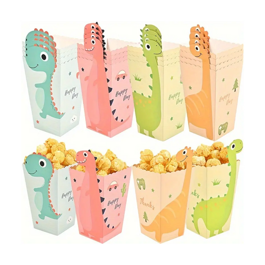 Adorable Dinosaur Popcorn Boxes Set