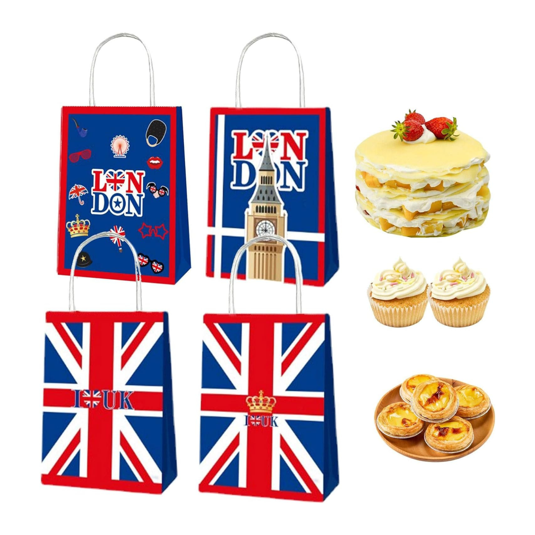 England Flag Portable Handbags Set