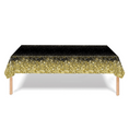 Load image into Gallery viewer, Black Gold Glitter Party Tablecloth
