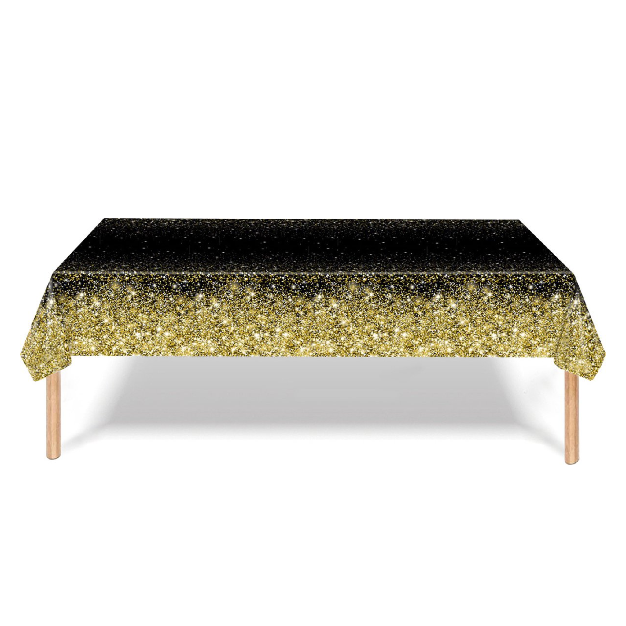 Black & Gold Glitter Tablecloth