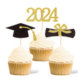 Load image into Gallery viewer, Graduation Glitter Cupcake Toppers Set
