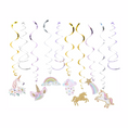 Load image into Gallery viewer, Unicorn Hanging Swirls Party Decoration Set
