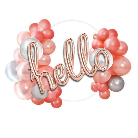 Rose Gold "Hello" Word Foil Balloon
