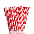 Load image into Gallery viewer, Red Swirl Paper Straws Set
