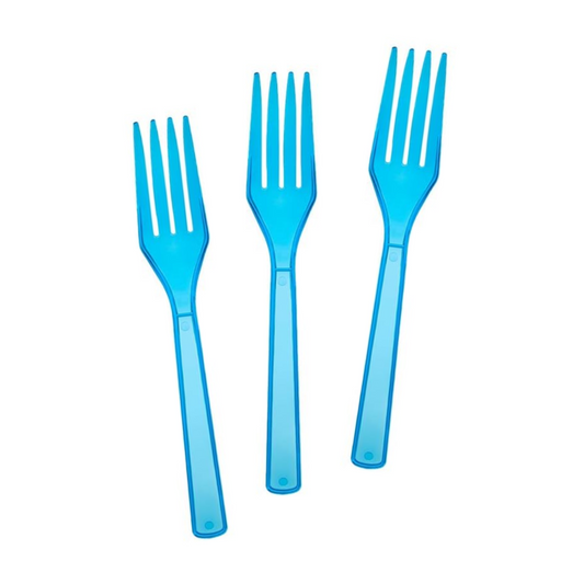 Carousel Stripe Party Theme Cutlery Set (Forks - Blue)