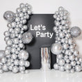 Load image into Gallery viewer, Chrome Silver Balloon Arch & 4D Laser Disco Foil Balloons
