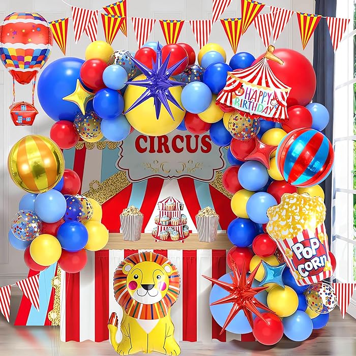 Carnival Theme Party Balloon Arch