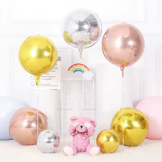 4D Round Orbz Foil Balloons (22 inch)