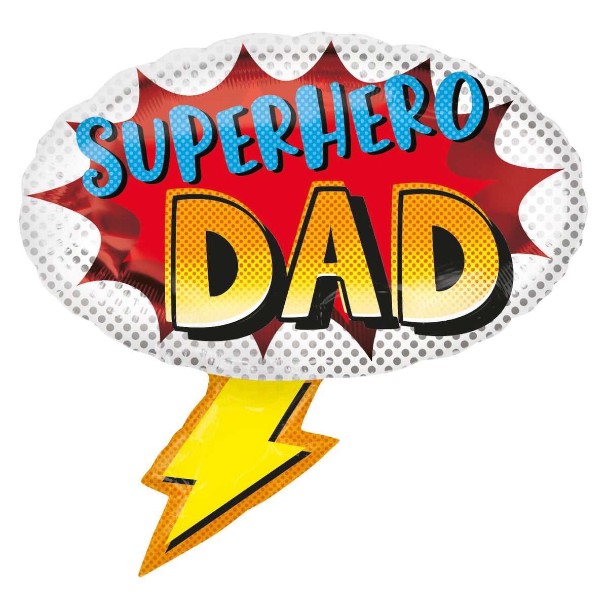 Superhero Dad Foil Balloon - Helium
