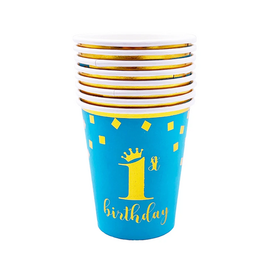 First Birthday Decorations Paper Cups Set