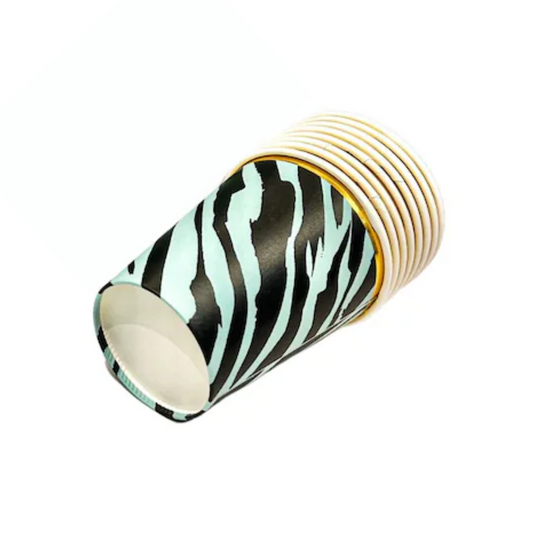 Animal Zebra Theme Party Paper Cups Set