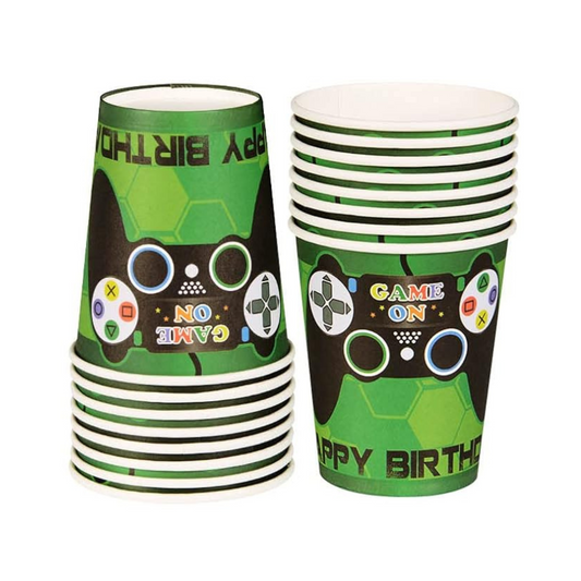 Game On Theme Party Paper Cups Set