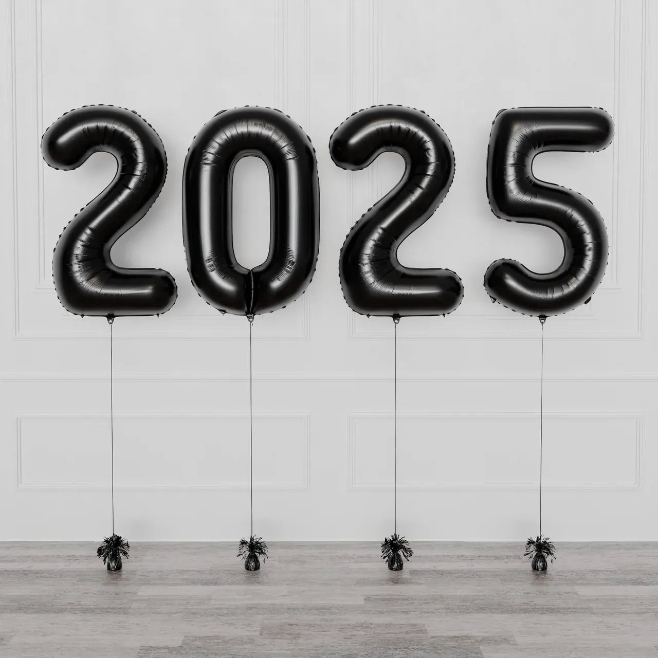 Graduation 2025 Number Helium Set - Black