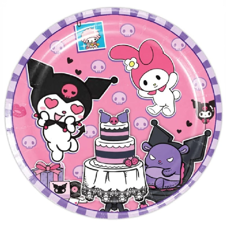 Kuromi Theme 7inch Paper Plate