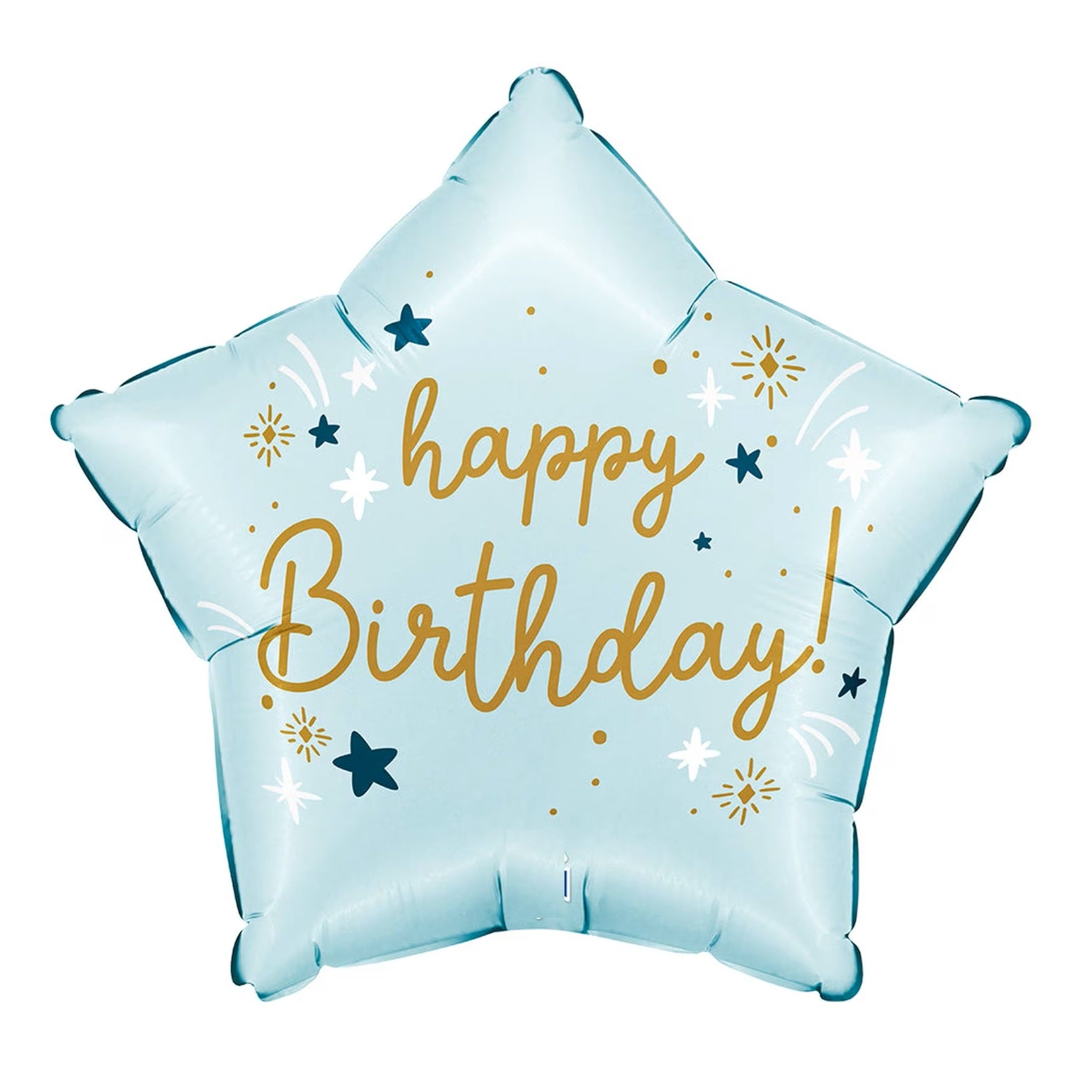Happy Birthday Star Foil Balloon (Baby Blue)