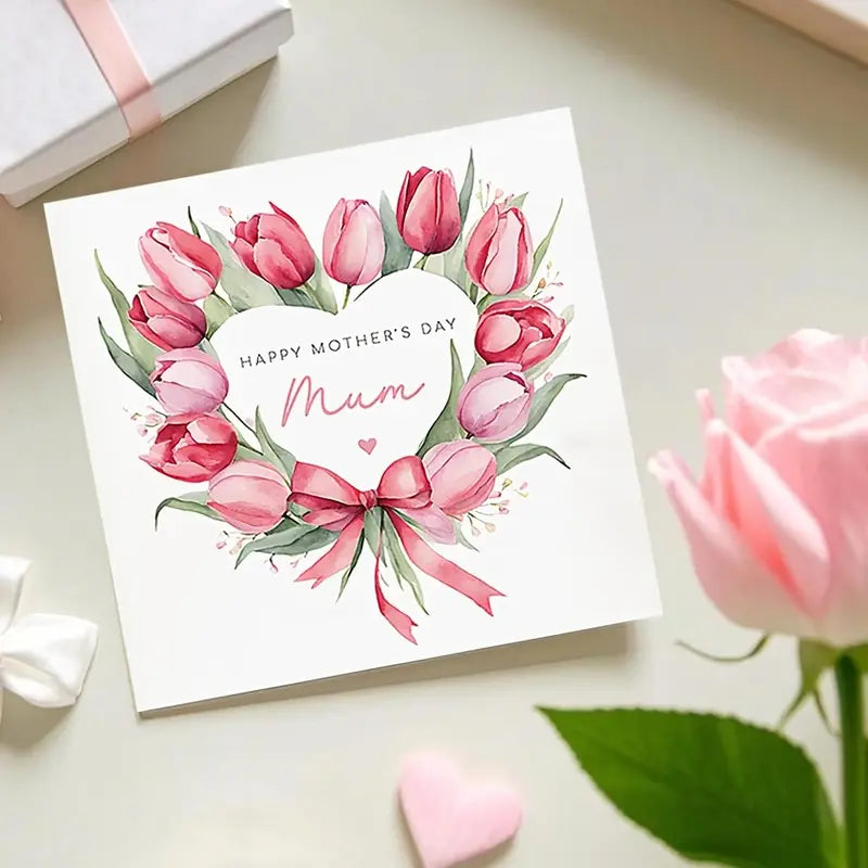 Charming Mother's Day Card with Envelope -1 Pc