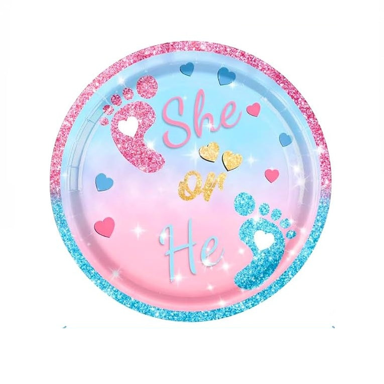 Gender Reveal 7inch Paper Plate