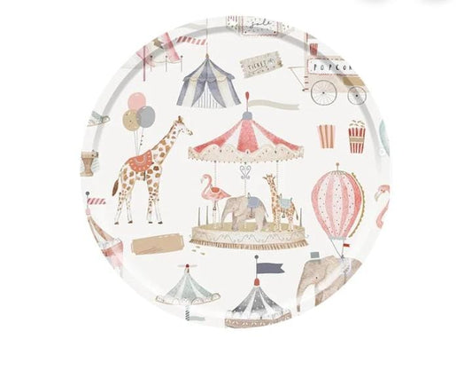 Circus Theme 7 Inch Round Paper Plates