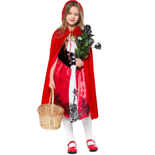 Little Red Riding Hood Kids Costume without Basket and flower