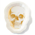 Load image into Gallery viewer, White & Gold Skull Paper Plate

