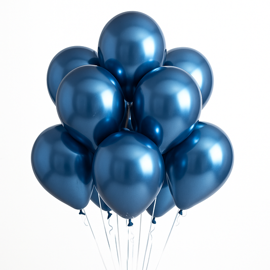 Blue chrome Helium balloon Bunch-5pcs