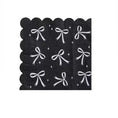 Load image into Gallery viewer, Black and White Bow Happy Birthday Paper Napkins
