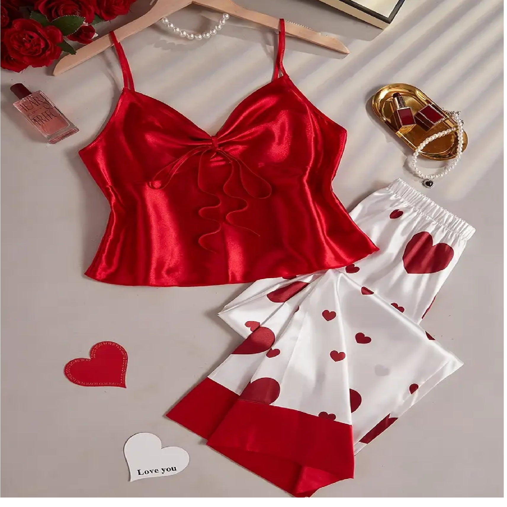 Heart Print Women's Fashion Pajama