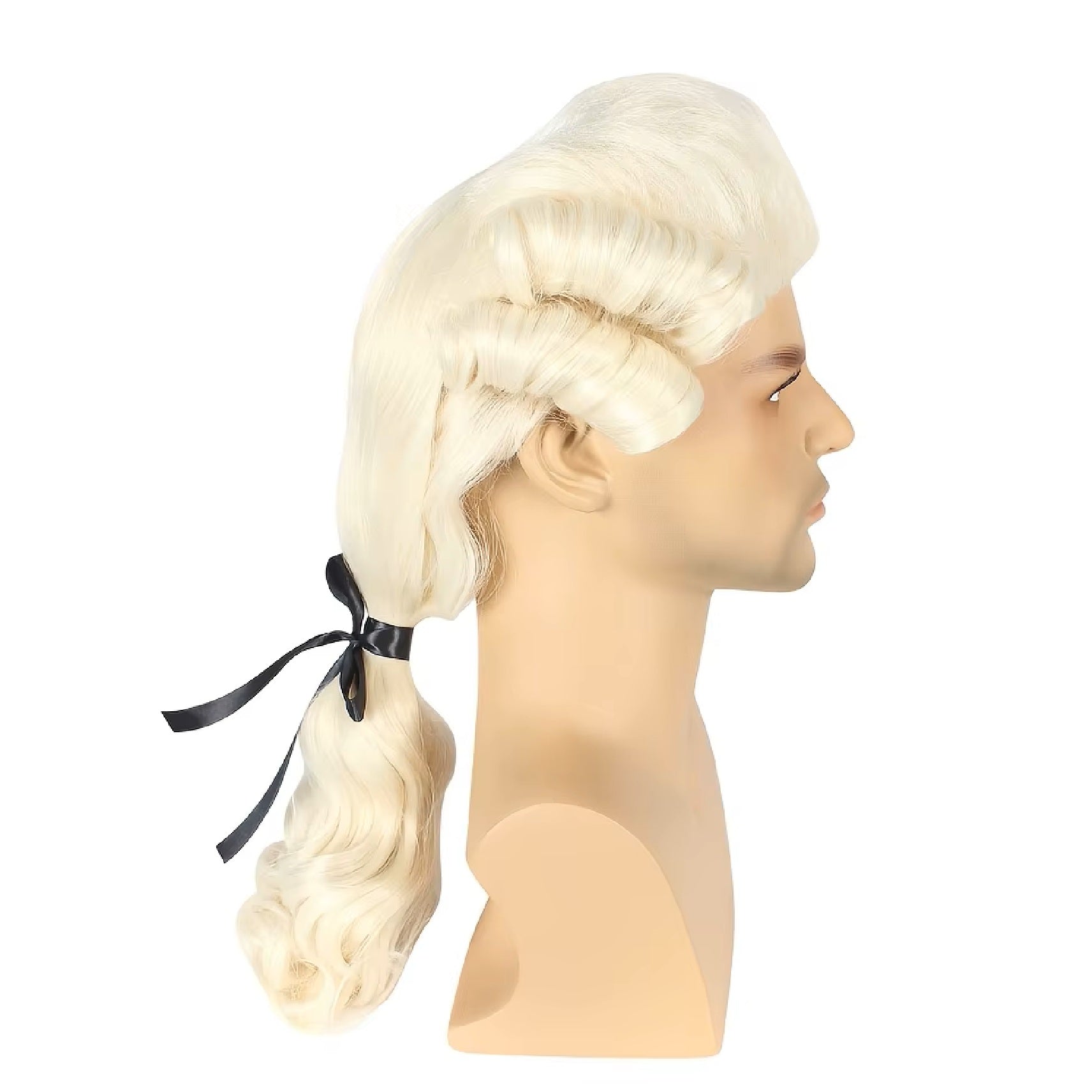 White Curly Tubular Fluffy Braid Synthetic Wig