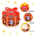Load image into Gallery viewer, Vibrant Circus Themed Paper Gift Boxes with Red Ribbon

