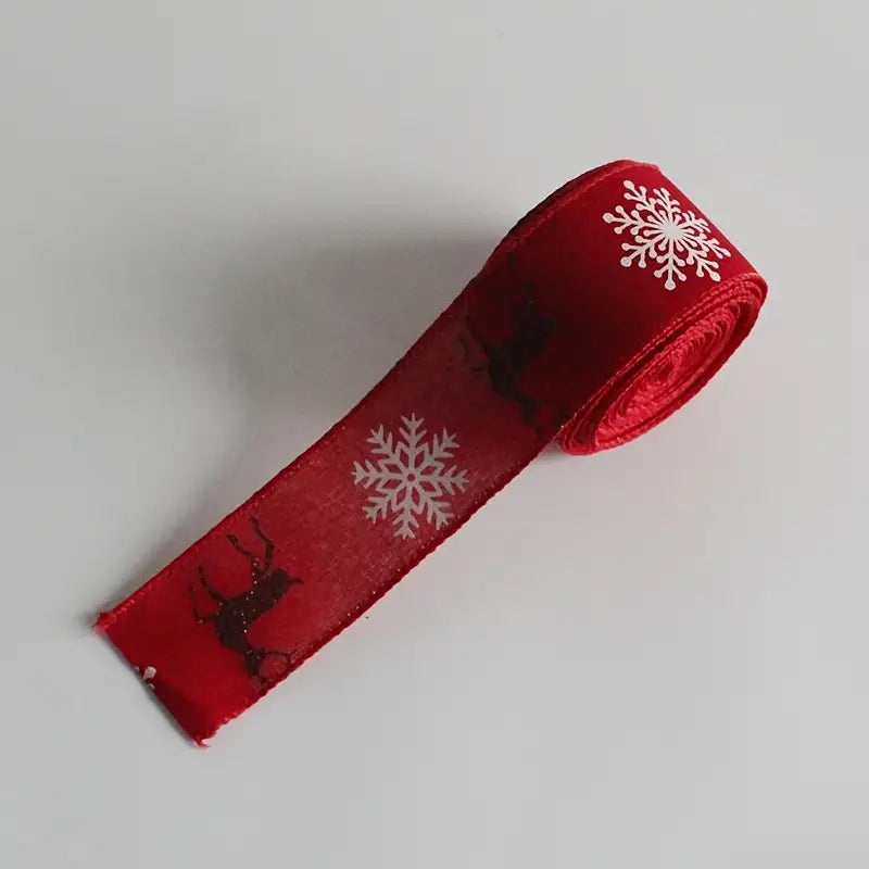 Christmas Moose Bow Ribbon 500*5cm