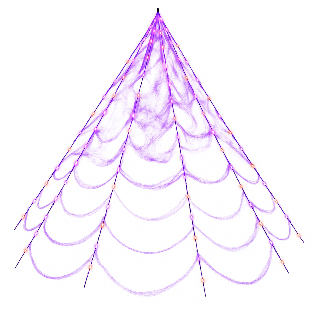 Spooky illuminated Spiderweb