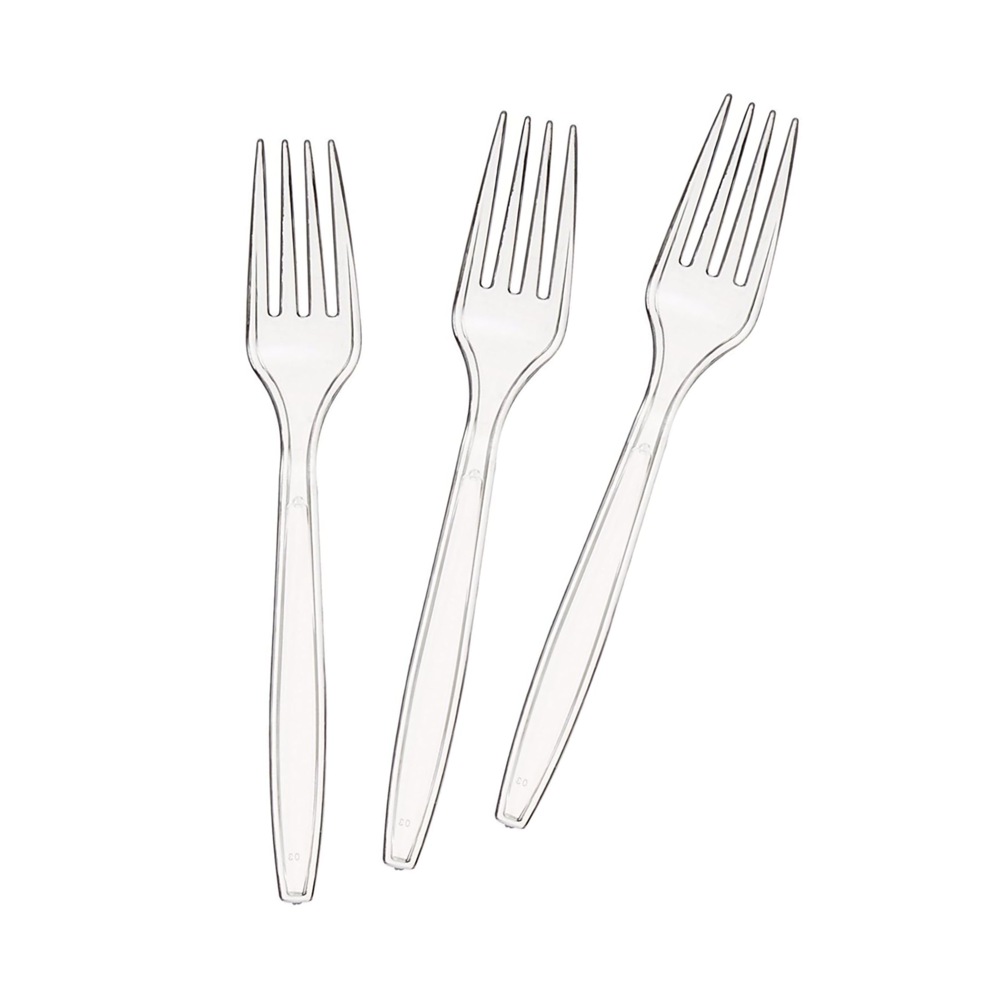 Mermaid Theme Party Clear Plastic Cutlery Set (Forks)