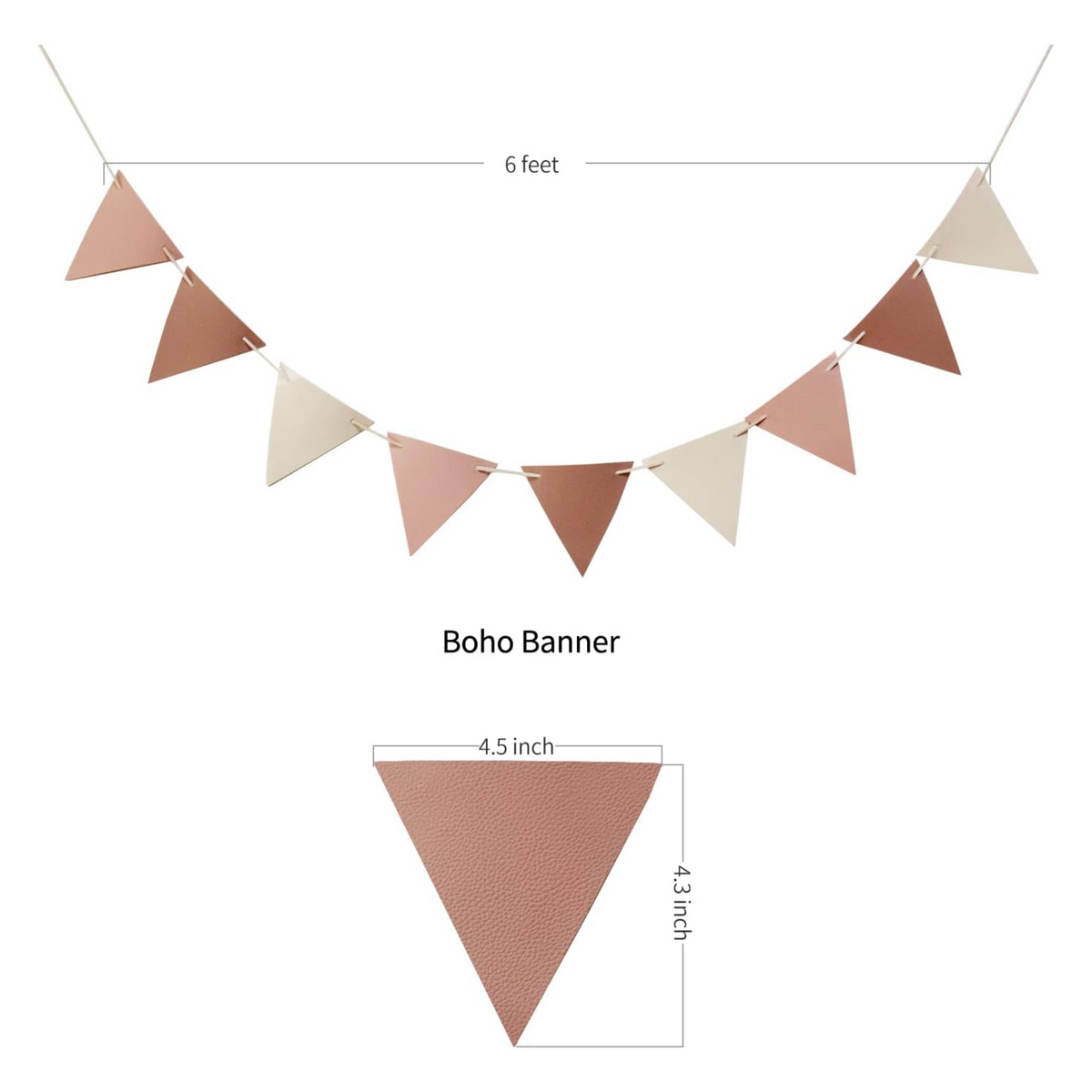 1.8 m Boho Pennant Banner
