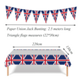 Load image into Gallery viewer, Union Jack Table Cover and Triangle Flags Banner
