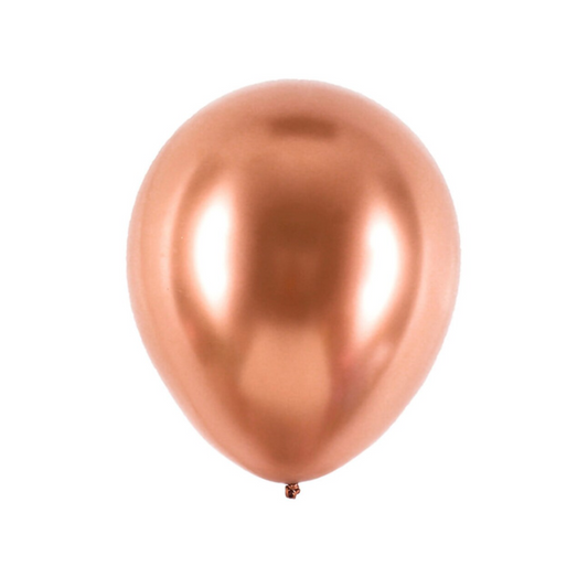 Helium 12 Inch Chrome Balloons (Rose Gold)