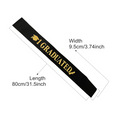 Load image into Gallery viewer, Graduation Sash with Gold Glitter Letter I Graduated
